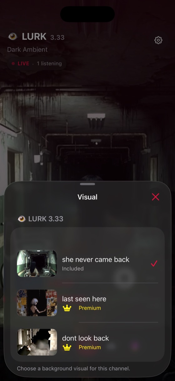 Visual selector for LURK